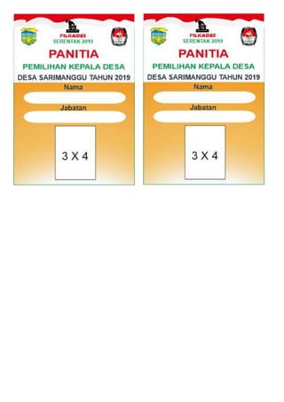Contoh Id Card Panitia